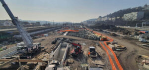 Prohlídka staveniště nádraží na Smíchově