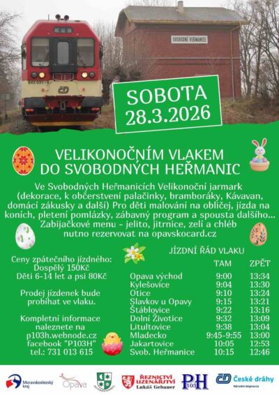 Velikonoční vlak z Opavy do Svobodných Heřmanic