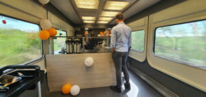 Bistro vůz v jednotce Talgo