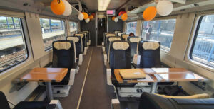 Business vůz v soupravě Leo Express Talgo